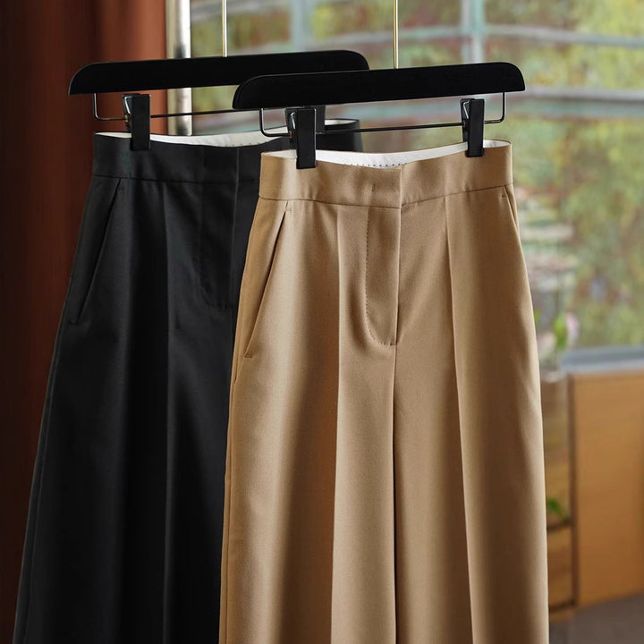 Ladies Elegant and Comfortable Wide Fabric Pants Drune