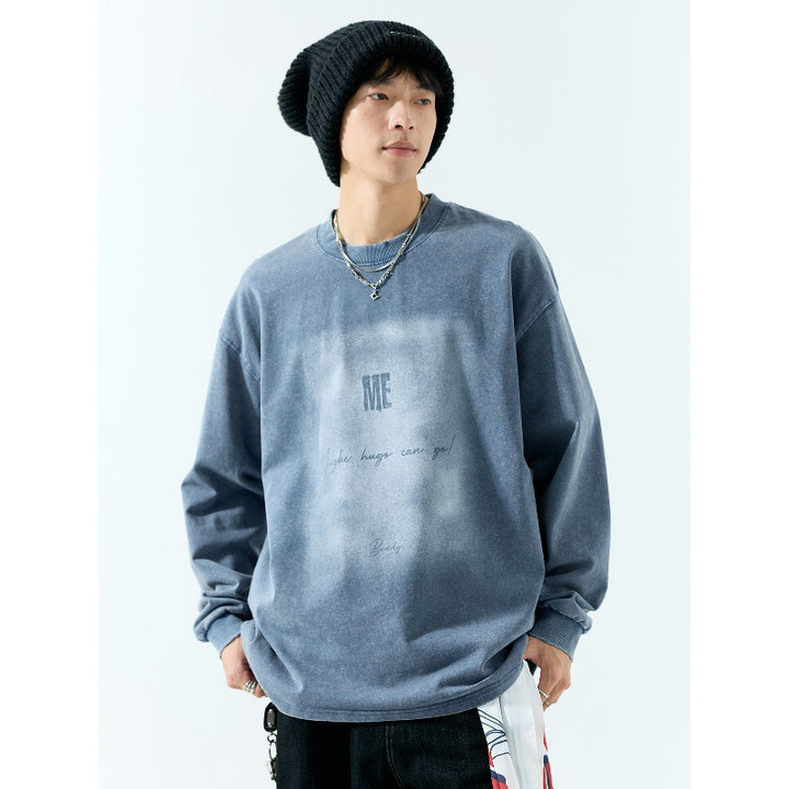 Men's Oversize Vintage Sweatshirt with Pigment Dye Mune Fashion