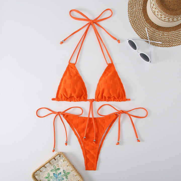Ladies triangle bikini with refined ties Mune Fashion