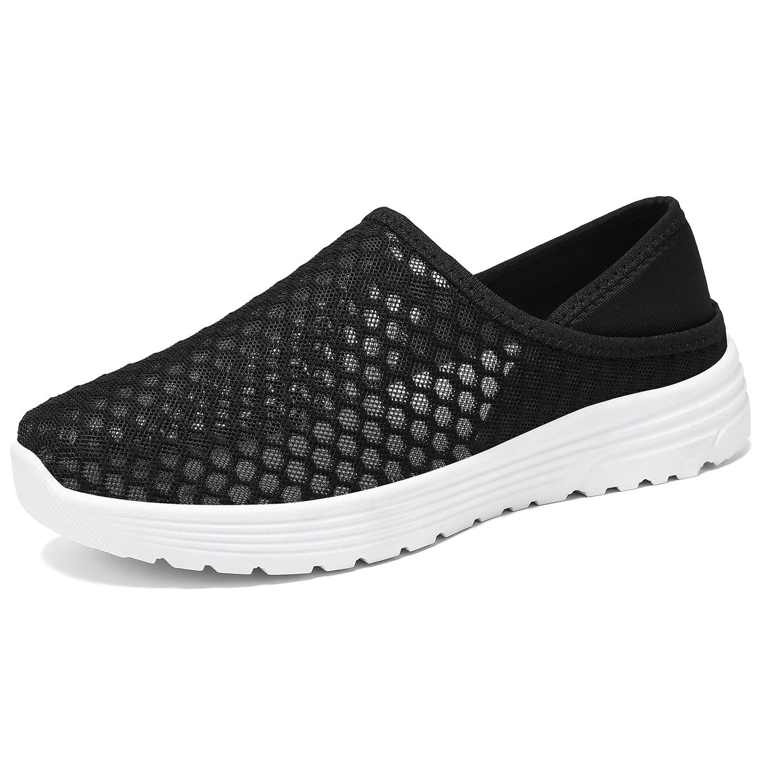 Women nan breathable mesh slip-on clog sneakers with memory footbed and cushioning EVA sole Mune Fashion