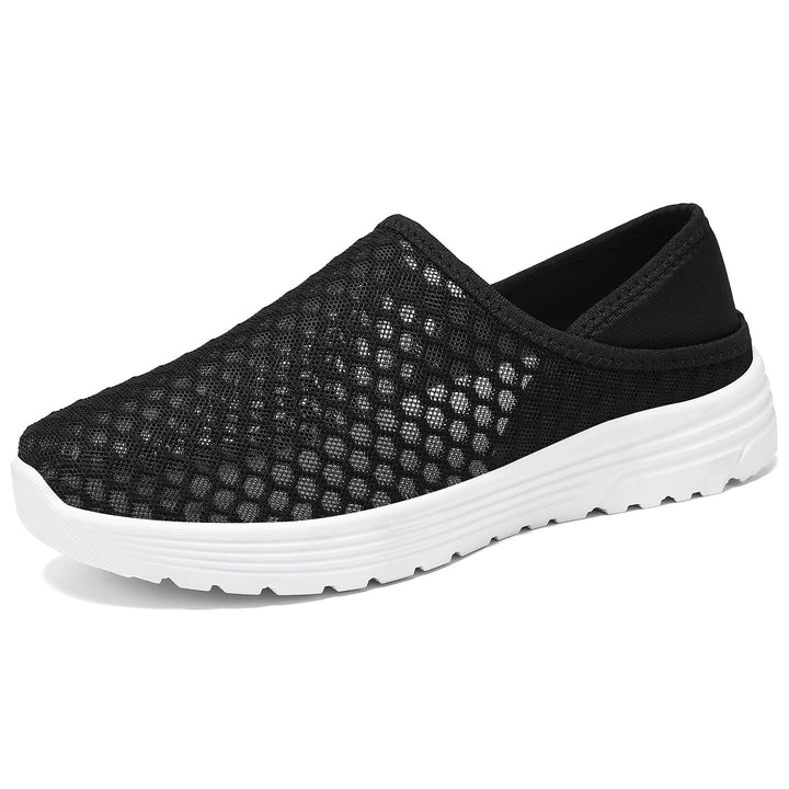 Women nan breathable mesh slip-on clog sneakers with memory footbed and cushioning EVA sole Mune Fashion