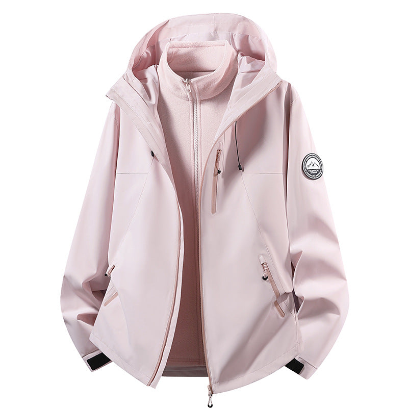Women's Nano Sporty Rain Jacket with removable fleece inner layer and adjustable hood Mune Fashion