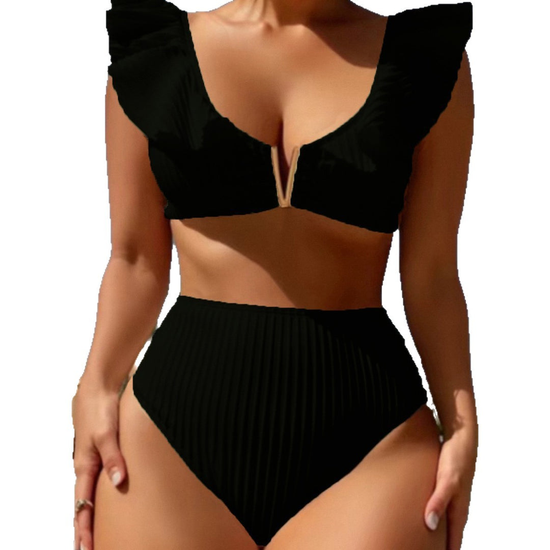 Women's high-waisted bikini with playful ruffle details Mune Fashion
