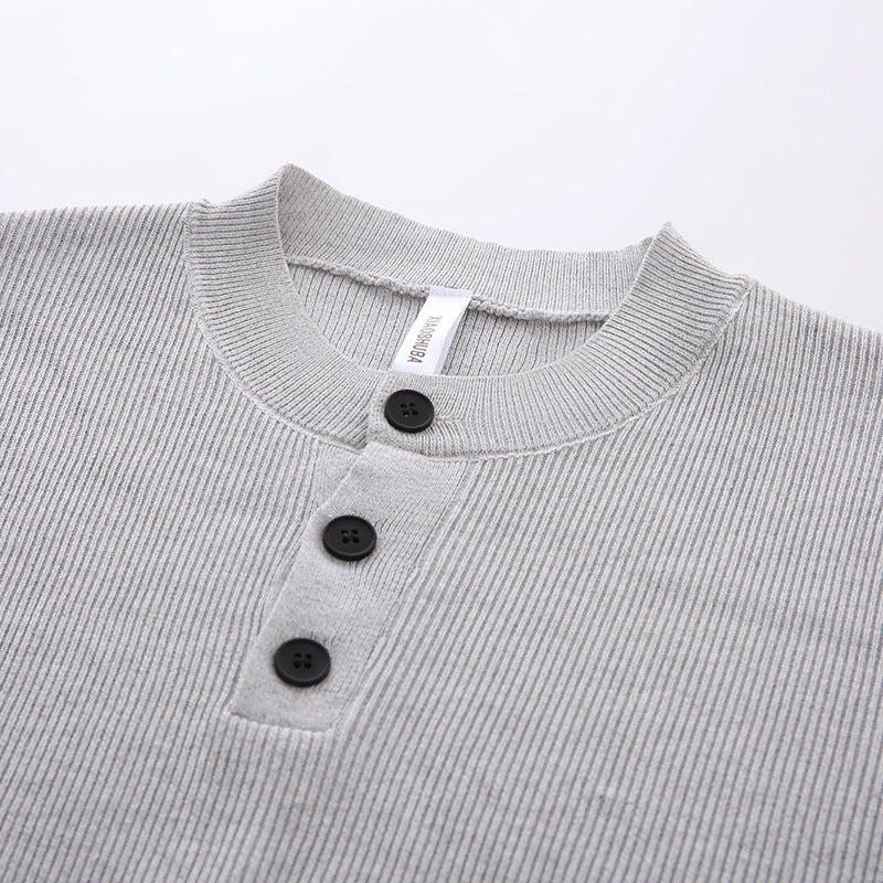 Women Casual Sweaters with Button Placket Mune Fashion