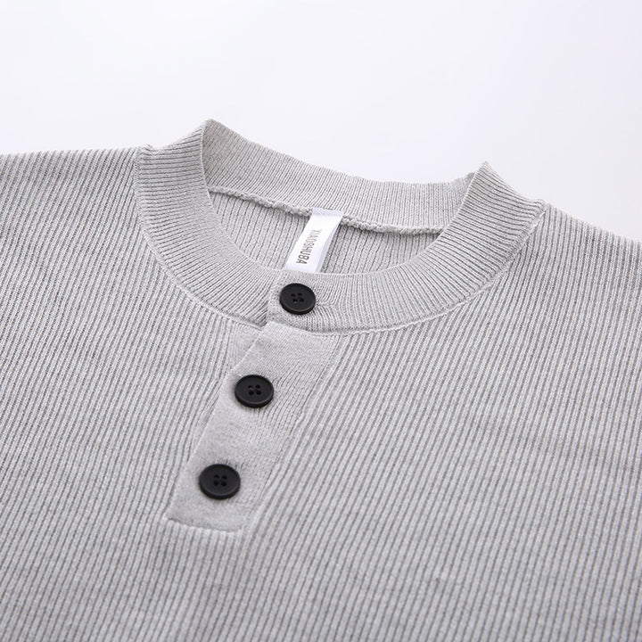 Women Casual Sweaters with Button Placket Mune Fashion