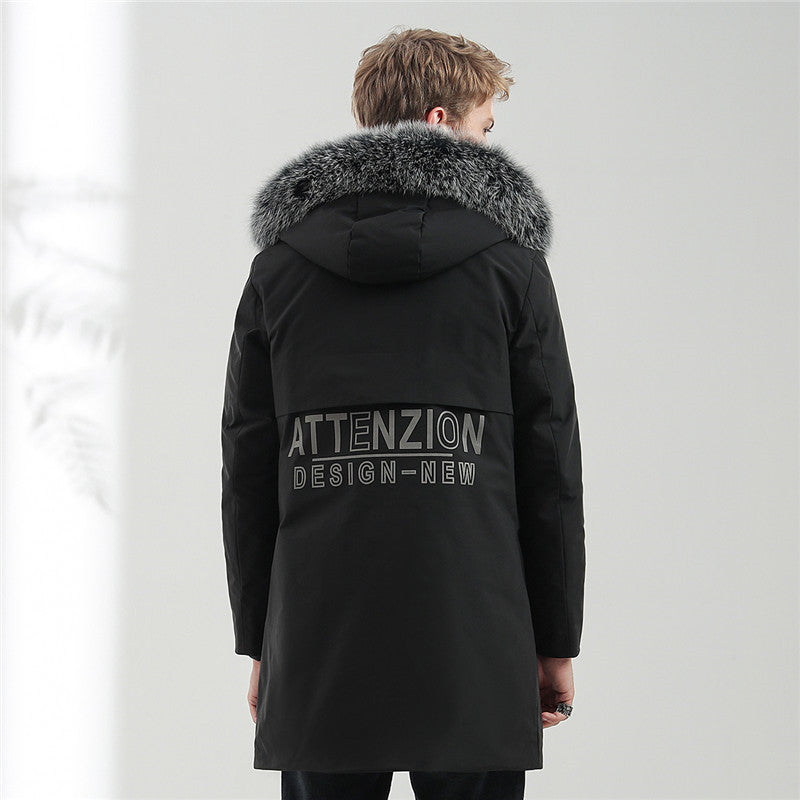 Men's Urban Winter Parka with removable faux fur hood, thermally insulating quilted lining, and concealed zipper Mune Fashion