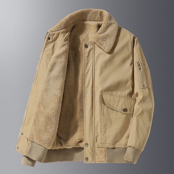 Men's Thermo Pilot Blouson with continuous teddy fleece, flap pockets, and sleeve organizer Mune Fashion