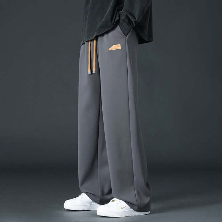 Men's sporty casual pants with wide cut