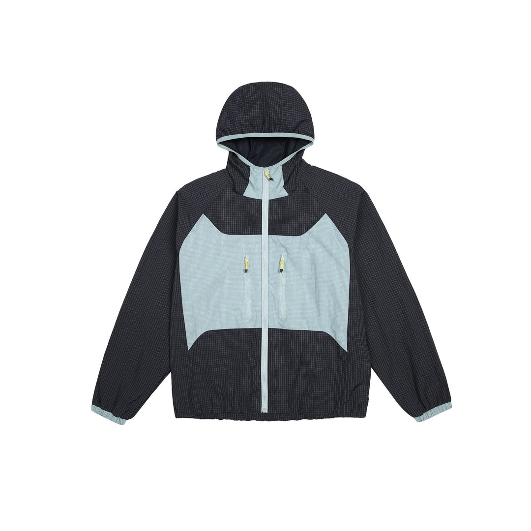 Unisex Light Hooded Windbreaker with Ripstop Material, Colourblock Inserts and Front Pockets Mune Fashion