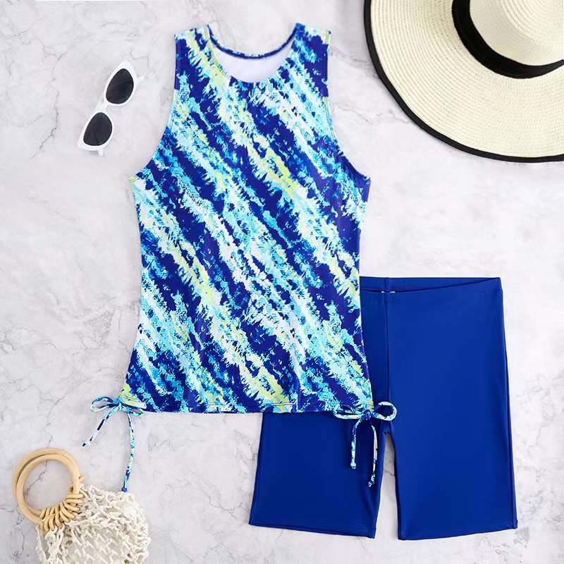 Women's Swimwear Set with Fashionable Tank Top and High-Waisted Shorts Mune Fashion