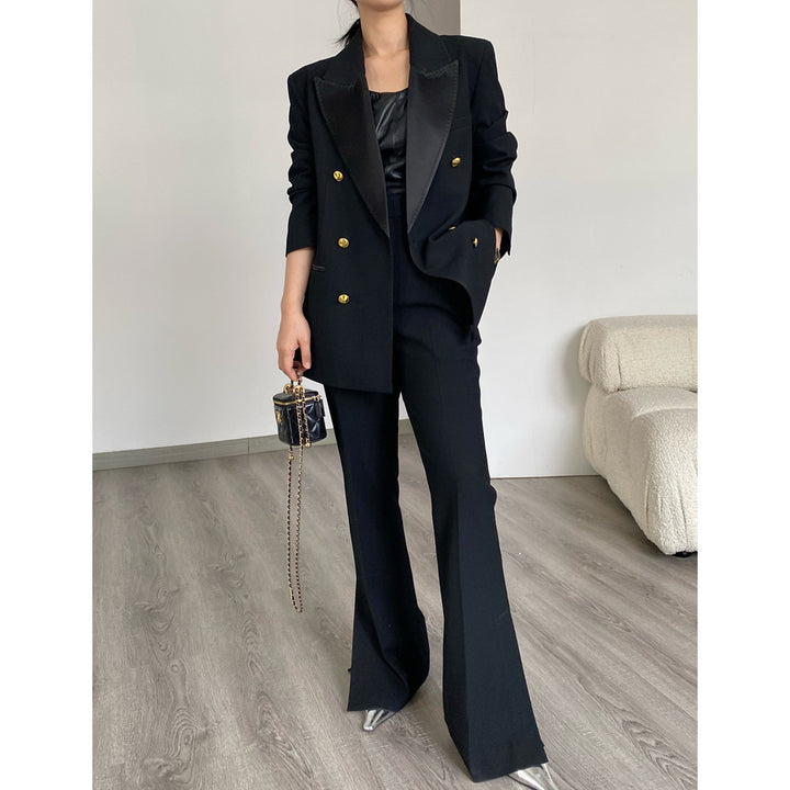 Ladies Elegant Double-Breasted Blazer Mune Fashion
