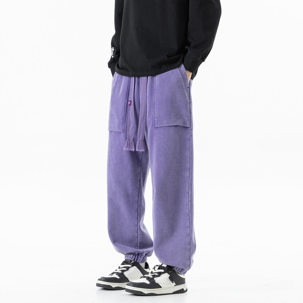 Herren Cargo-Jogginghose mit elastischem Bund und aufgesetzten Pattentaschen Mune Fashion