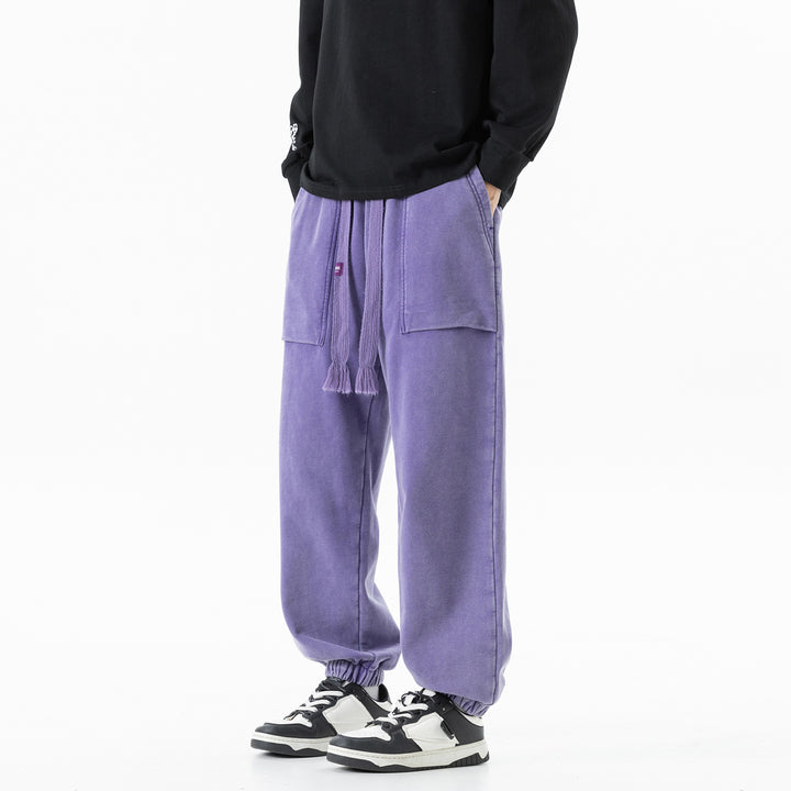 Herren Cargo-Jogginghose mit elastischem Bund und aufgesetzten Pattentaschen Mune Fashion