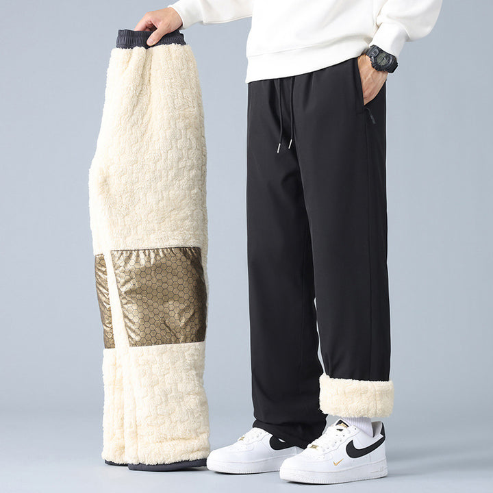Men's sporty fleece jogging pants with innovative design