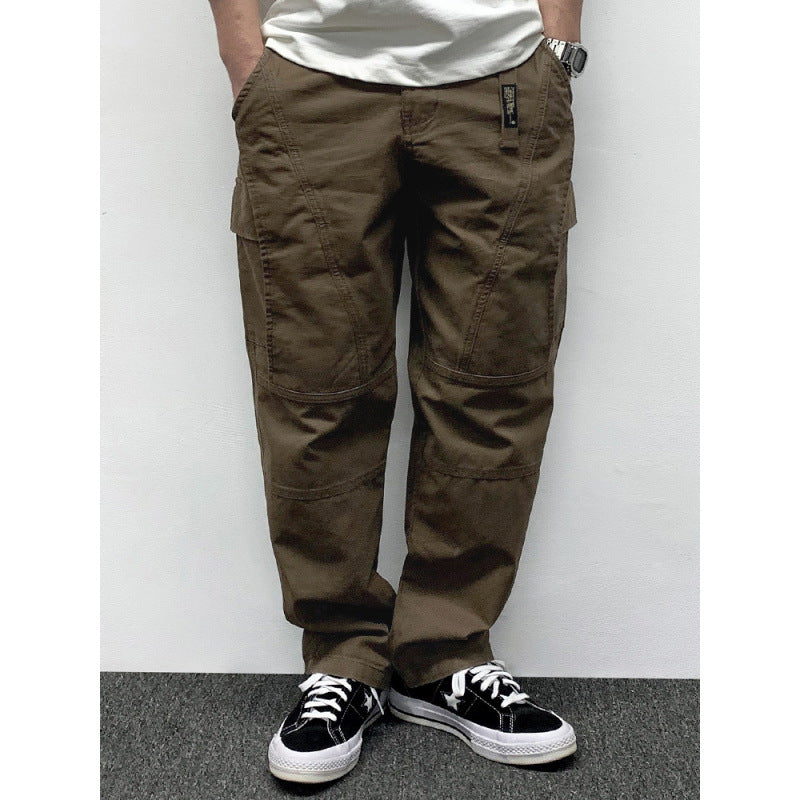 Men's Casual Baggy Cargo Pants with Knee Inserts, Multi-Pockets and Workwear Details Mune Fashion