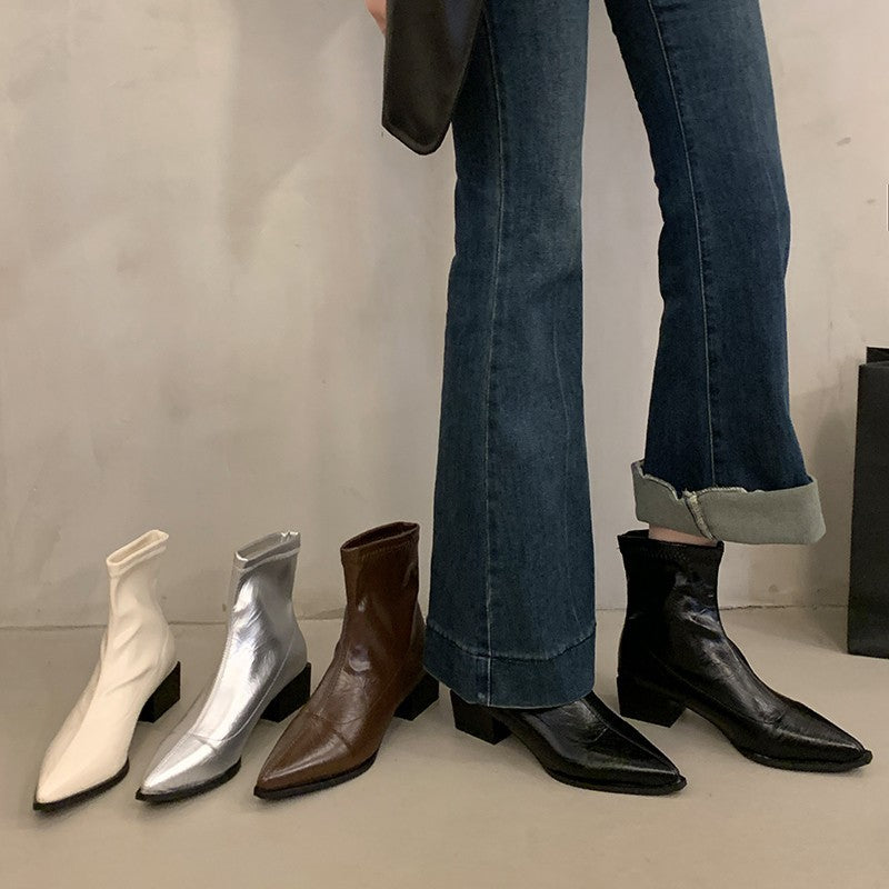 Ladies Fashionable and Elegant Ankle Boots Mune Fashion