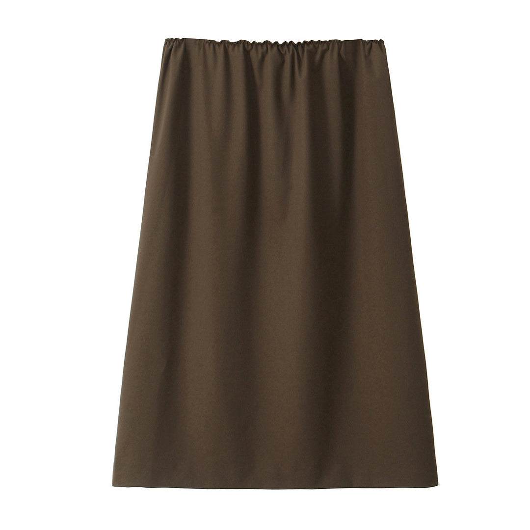 Women A-line midi skirt with elastic waistband and flowing silhouette Mune Fashion