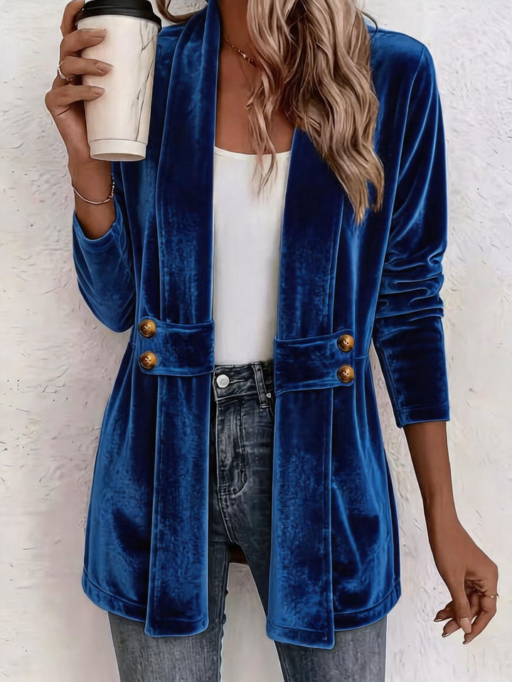 Women Elegant Velvet Blazer Mune Fashion