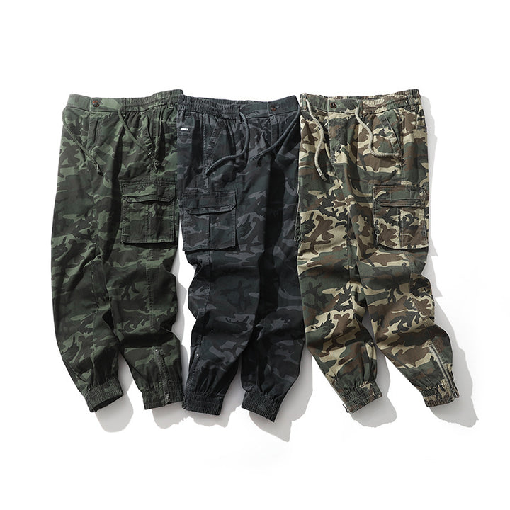 Men's Cargo Pants in Jogger Style with Elastic Waistband and Cuffs Mune Fashion