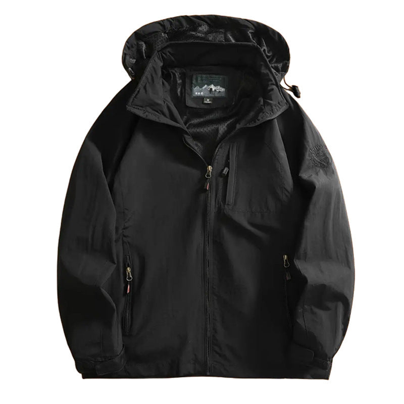 Men's lightweight outdoor jacket windbreaker with water-repellent coating and breathable mesh lining Mune Fashion