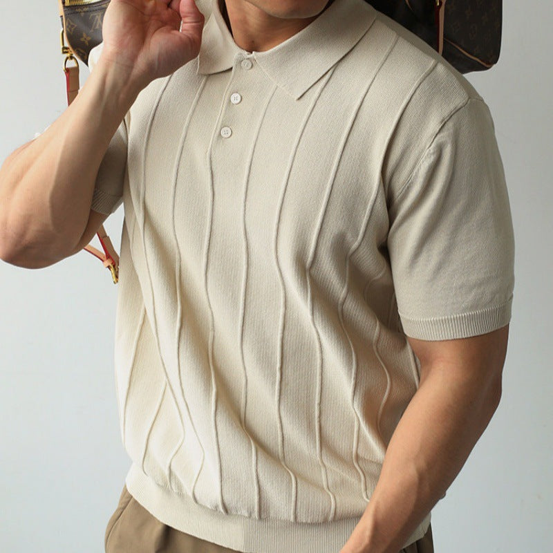 Men's Short Sleeve Polo Shirt with Structure Mune Fashion