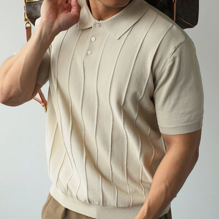 Men's Short Sleeve Polo Shirt with Structure Mune Fashion
