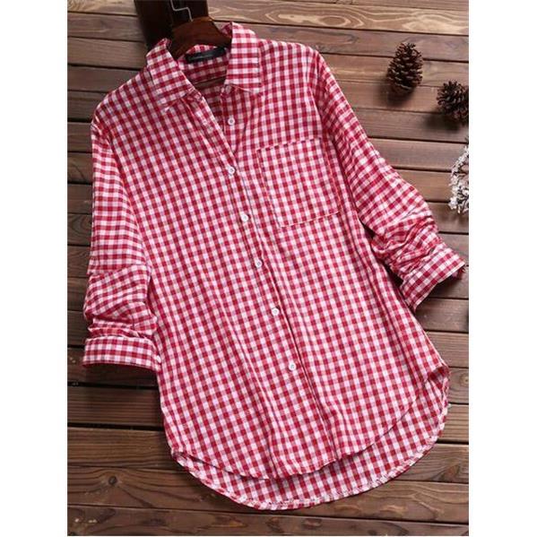 Women Checked Shirt Blouse made of high-quality comfortable fit Mune Fashion