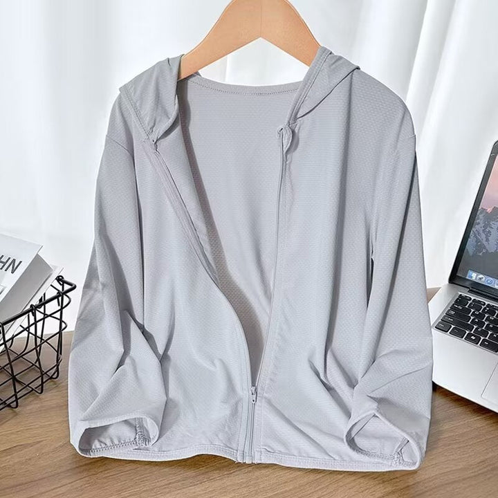 Unisex nan lightweight hooded jacket with breathable mesh structure and full-length zipper Mune Fashion