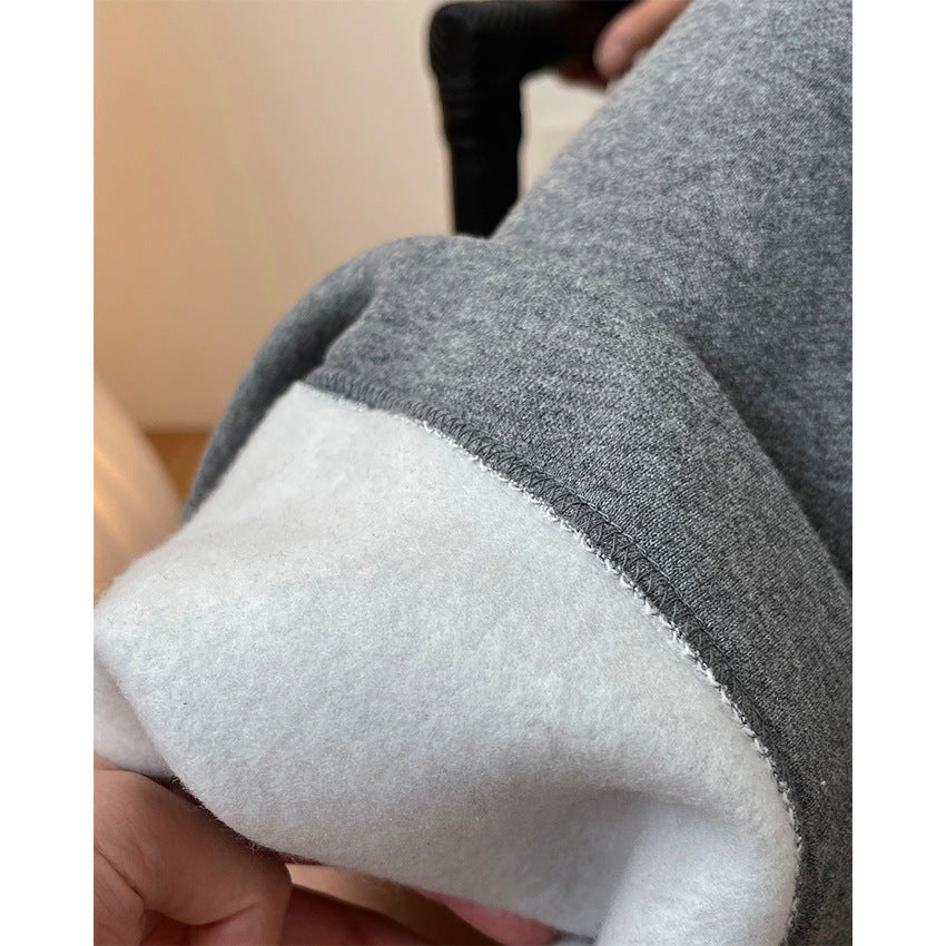 Women's Extra Wide Palazzo Sweatpants Made of Cotton Fleece with Drawstring and Side Pockets Mune Fashion