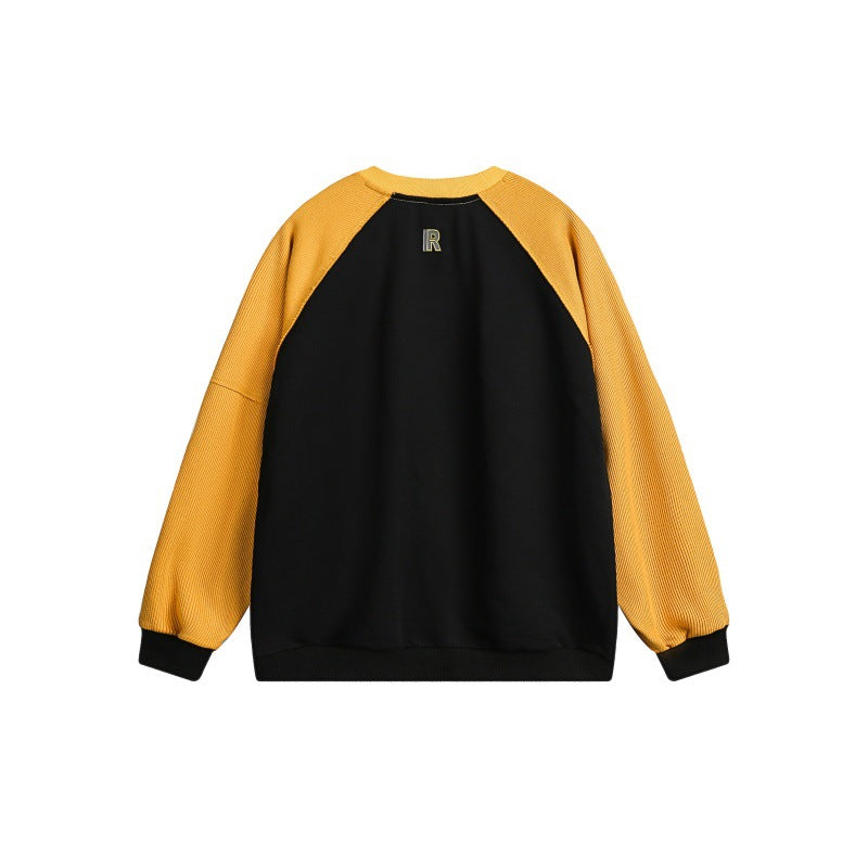 Unisex Oversize Sweatshirt with raglan sleeves, contrast inserts and graphic print Mune Fashion