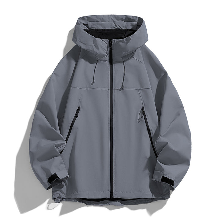 Men's Technical Hooded Utility Jacket with Contrast Panels and Water-Repellent Membrane Mune Fashion