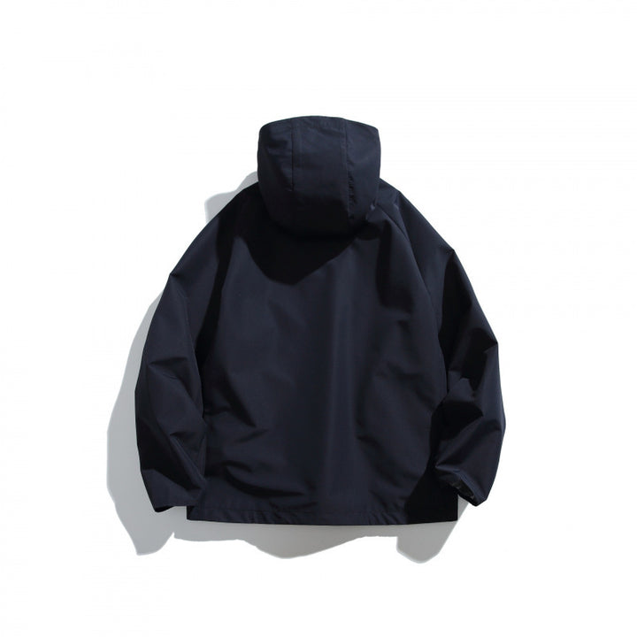 Unisex Lightweight Tech Rain Jacket with Asymmetrical Zipper Mune Fashion