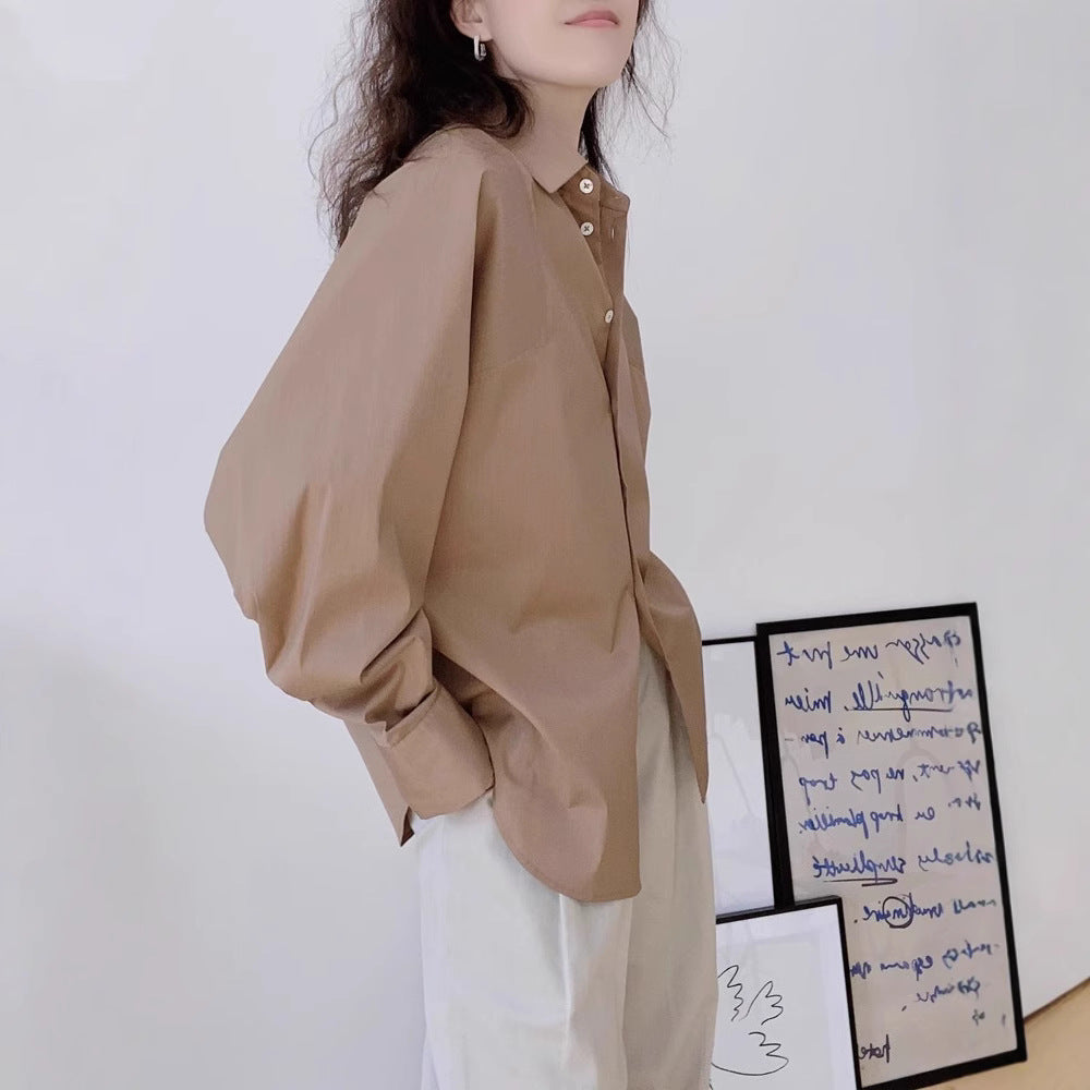 Women Elegant and Casual Oversized Shirt Blouse Drune