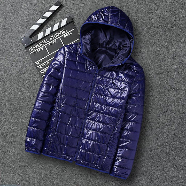 Men's Nan Ultra-Light Hooded Padded Jacket with Packing Function and Windproof Shell Mune Fashion