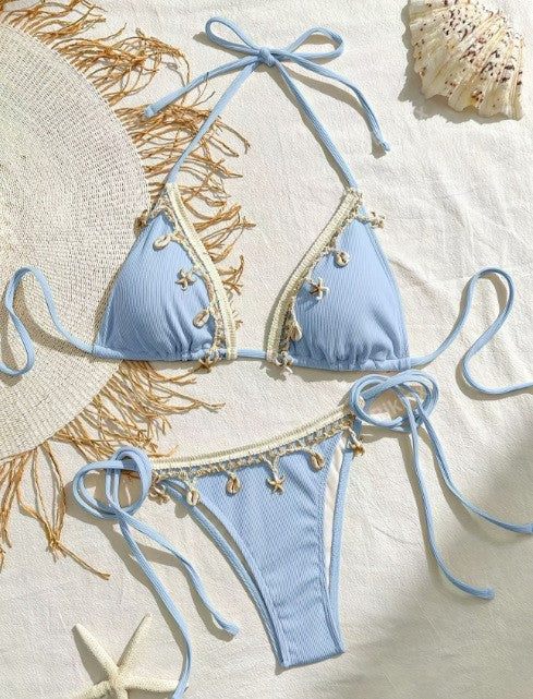 Women's triangle bikini with refined decorative details Mune Fashion
