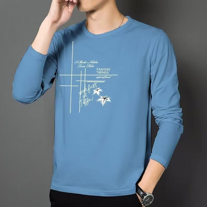 Men's Fashion Long Sleeve Shirt with Creative Print Mune Fashion