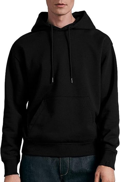 Men's casual hoodie with kangaroo pocket, drawstring, and ribbed cuffs Mune Fashion