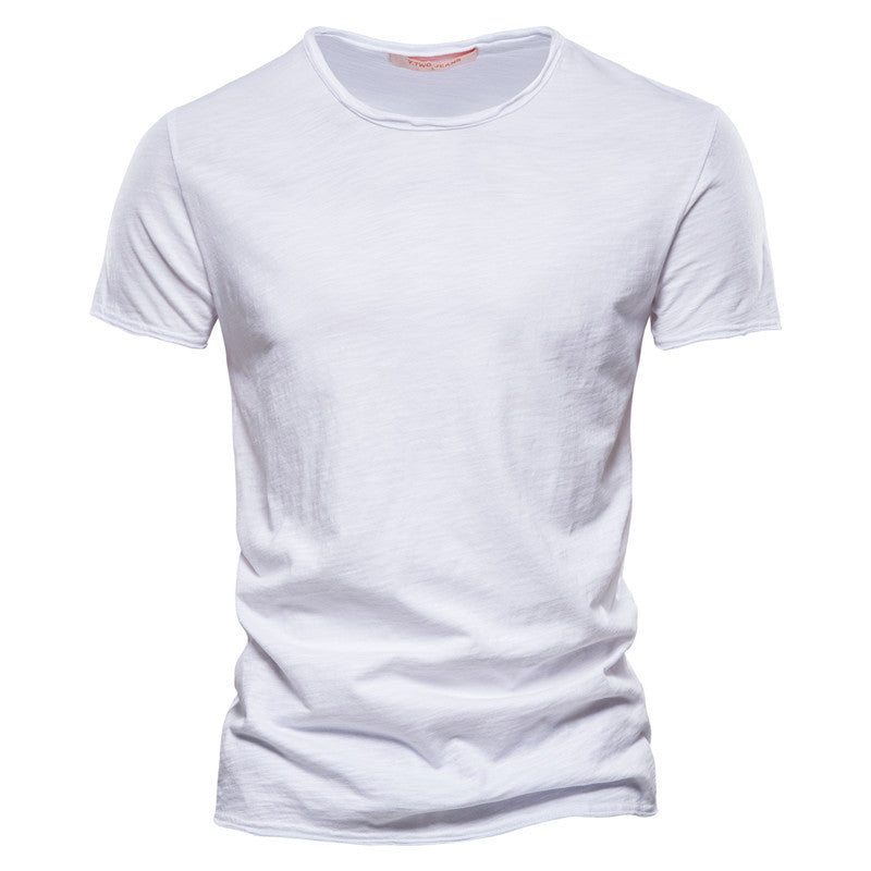 Men's lightweight cotton shirt with round neckline and slim fit Mune Fashion