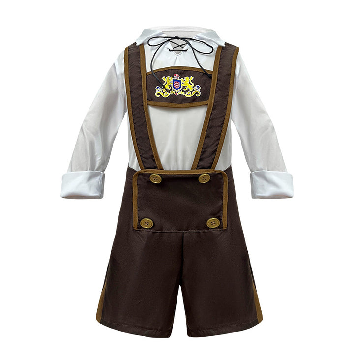 Men's traditional children's lederhosen set with adjustable suspenders and trachten hat Mune Fashion