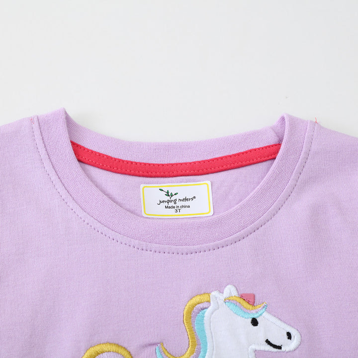 Girls tulle dress with fine unicorn embroidery Mune Fashion