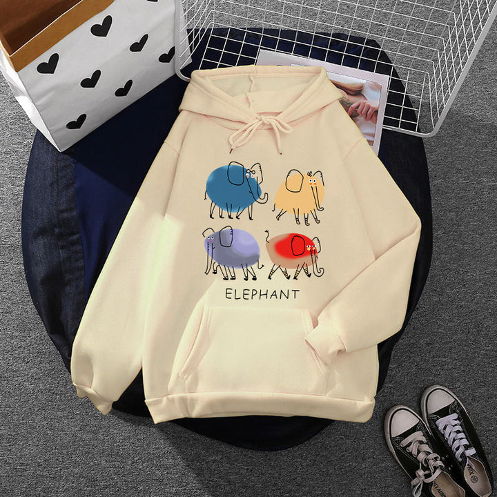 Women’s hoodie with minimalist graphic, loose oversized fit and kangaroo pocket Mune Fashion