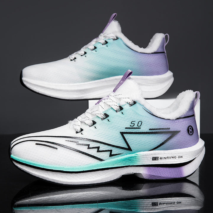 Women's non-insulated thermo sneakers with teddy lining, shock-absorbing wedge sole, and slip-resistant outsole Mune Fashion