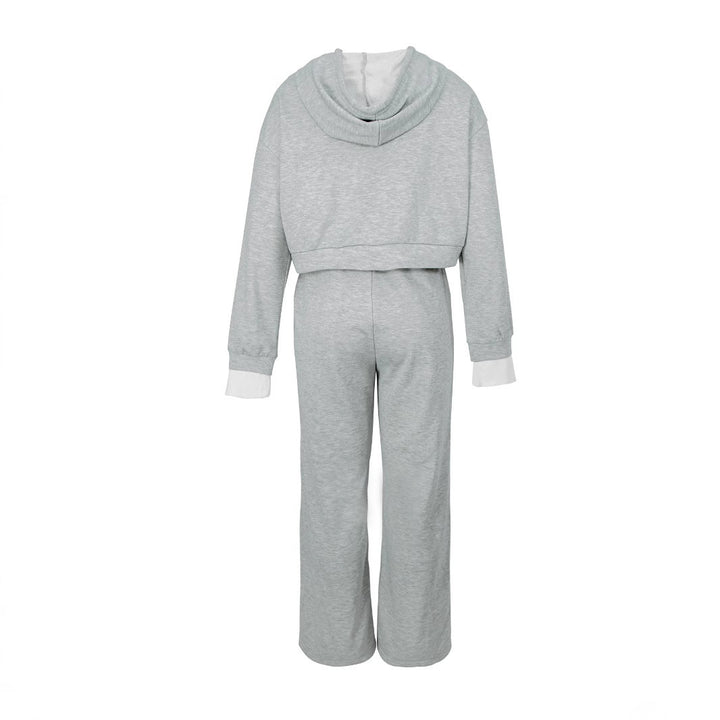 Women's short hoodie and loose jogger set made of soft cotton blend Mune Fashion