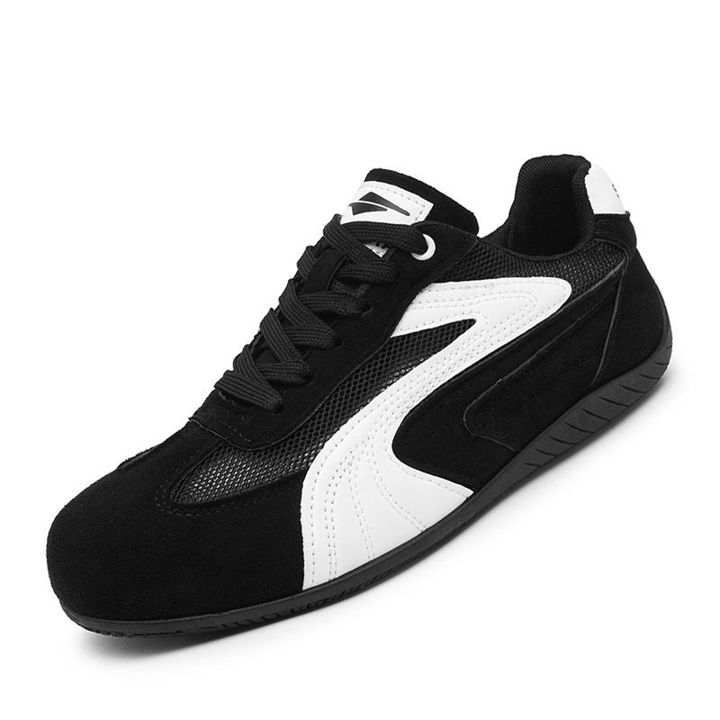 Women's retro-inspired suede sneakers with breathable mesh inserts and non-slip rubber sole Mune Fashion