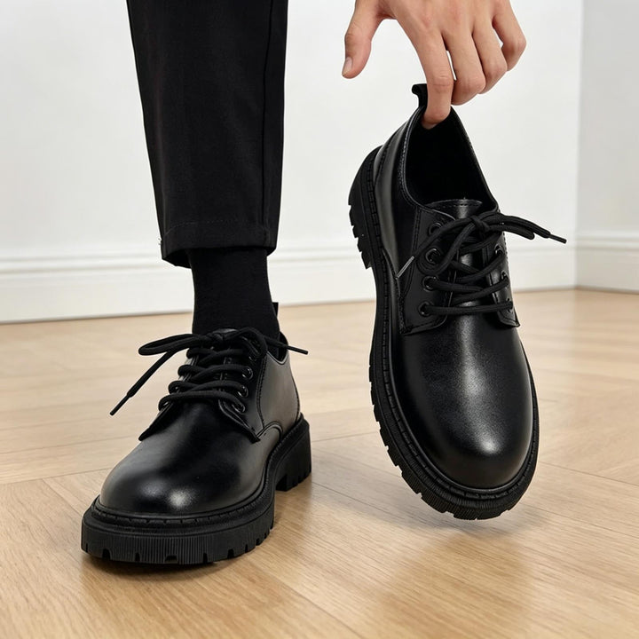 Men Stylish Leather Lace-up Shoes Mune Fashion