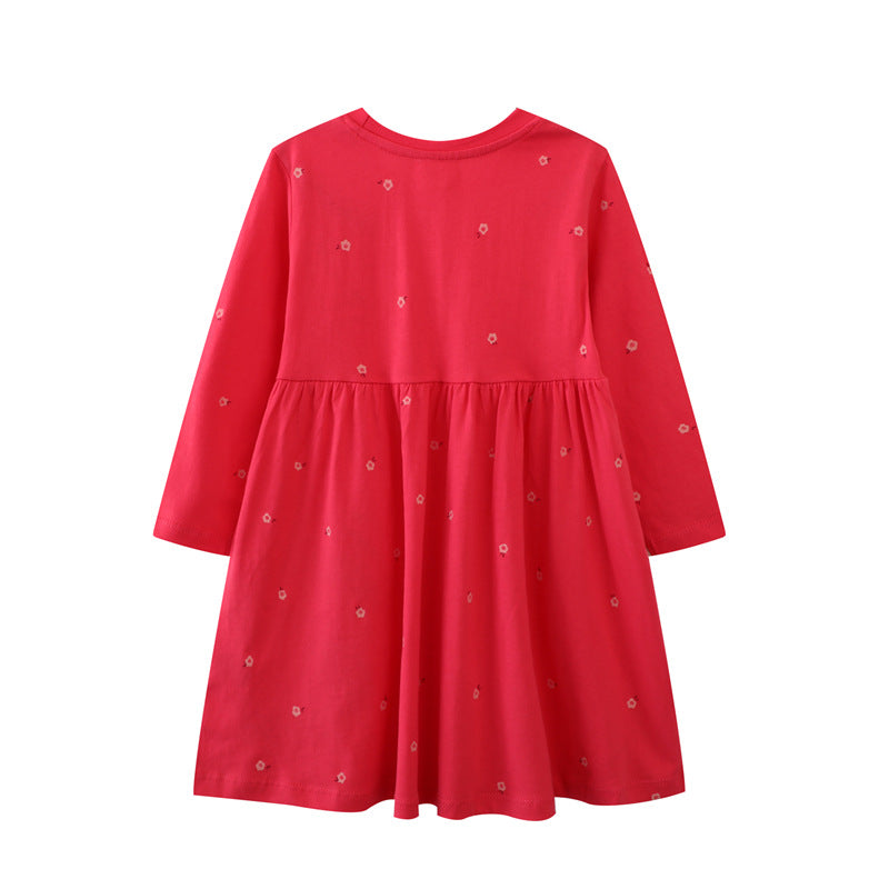 Girl Long Sleeve Dress with Enchanting Unicorn Design Mune Fashion