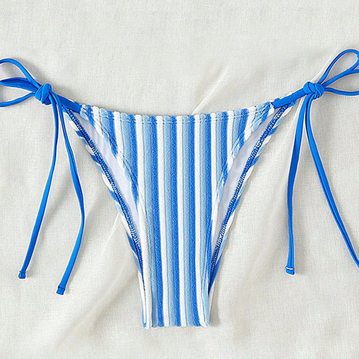 Women's bikini slip with adjustable straps and striped design Mune Fashion