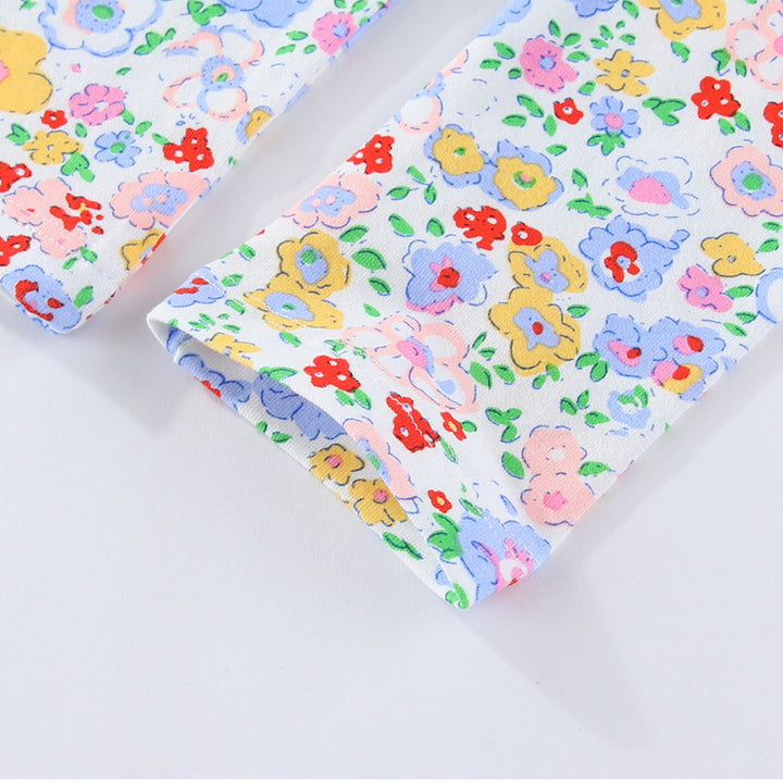 Girls leggings with colorful floral print Mune Fashion