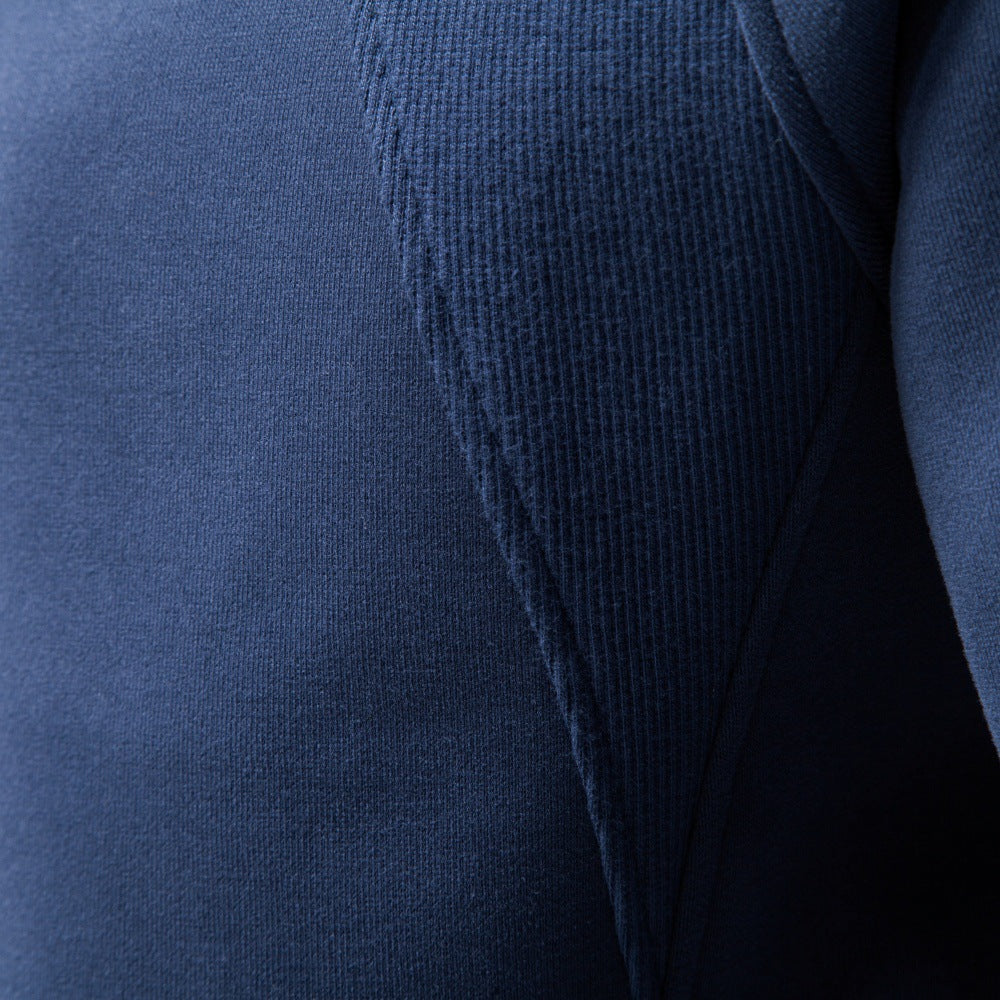 Men's Troyer fleece pullover with stand-up collar and half zipper Mune Fashion