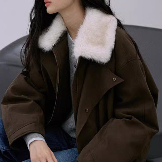 Women’s Stylish and Comfortable Transition Jacket with Teddy Collar Mune Fashion